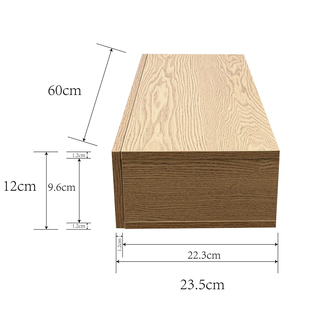 Wandkonsole Noah Naturfarben - Naturfarben, MODERN, Holzwerkstoff (60/12/23,5cm) - Mömax