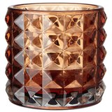 Teelichthalter Jolina Ø ca. 9,8 cm - Orange, MODERN, Glas (9,8/9,8cm) - Mömax modern living