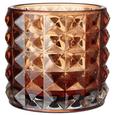 Teelichthalter Jolina - Orange, MODERN, Glas (9,8/9,8cm) - Mömax modern living