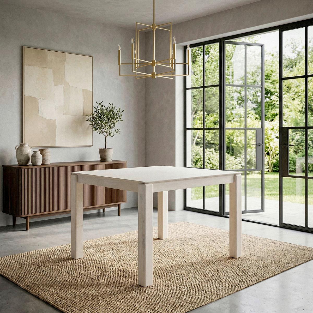 Esstisch Wl7.489 - Weiss, Design, Holz (80/75/80cm) - Livetastic
