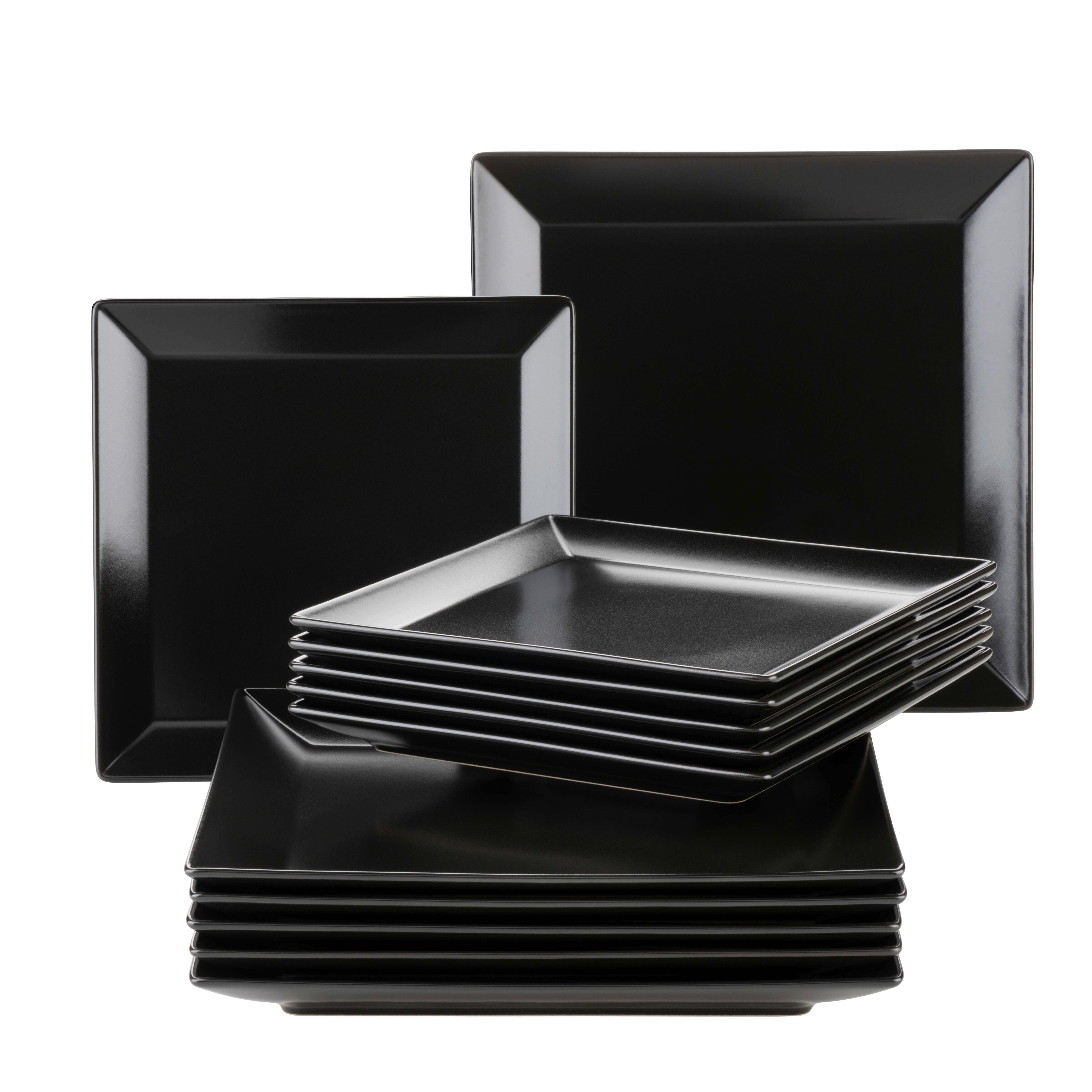 Tafelservice Tafelservice, 935029 - Schwarz Hochglanz, Basics, Keramik - Mäser