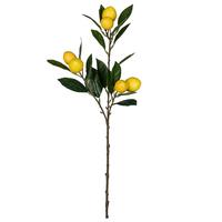 Dekozweig Mandarinenzweig I Grün/Orange/Braun - Gelb/Orange, Konventionell, Kunststoff (68cm) - Mömax