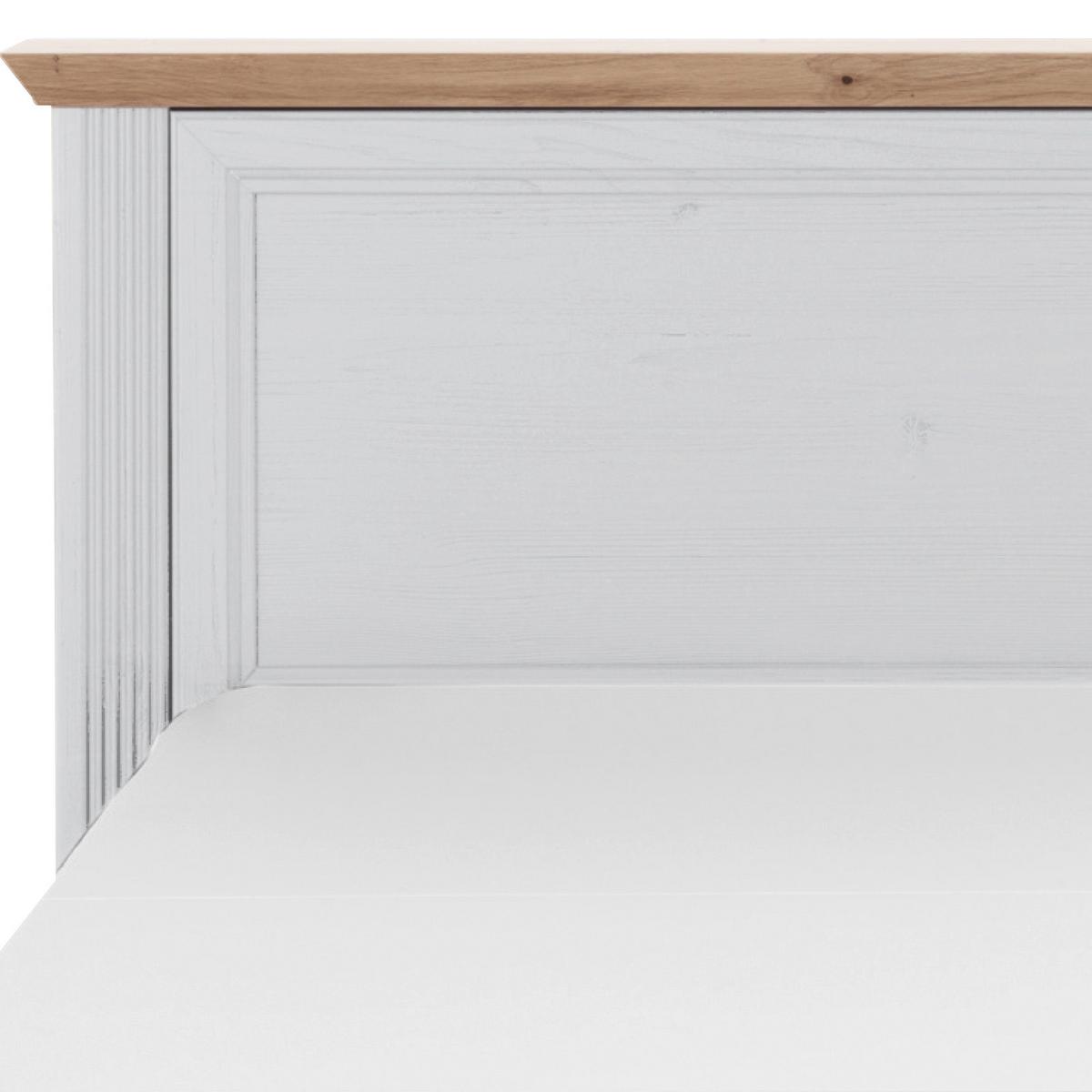 Klasični Krevet Jasmin Ii - bijela/hrast Artisan, Lifestyle, drvni materijal/plastika (160/200cm) - Modern Living