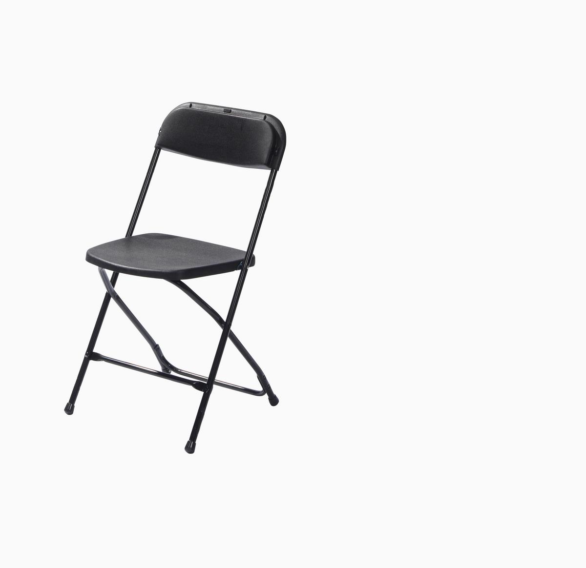 Gartenklapsessel 7er -Set in Schwarz, Stahl, faltbar - Schwarz, LIFESTYLE, Kunststoff/Metall (43/80/49cm) - Gardenson