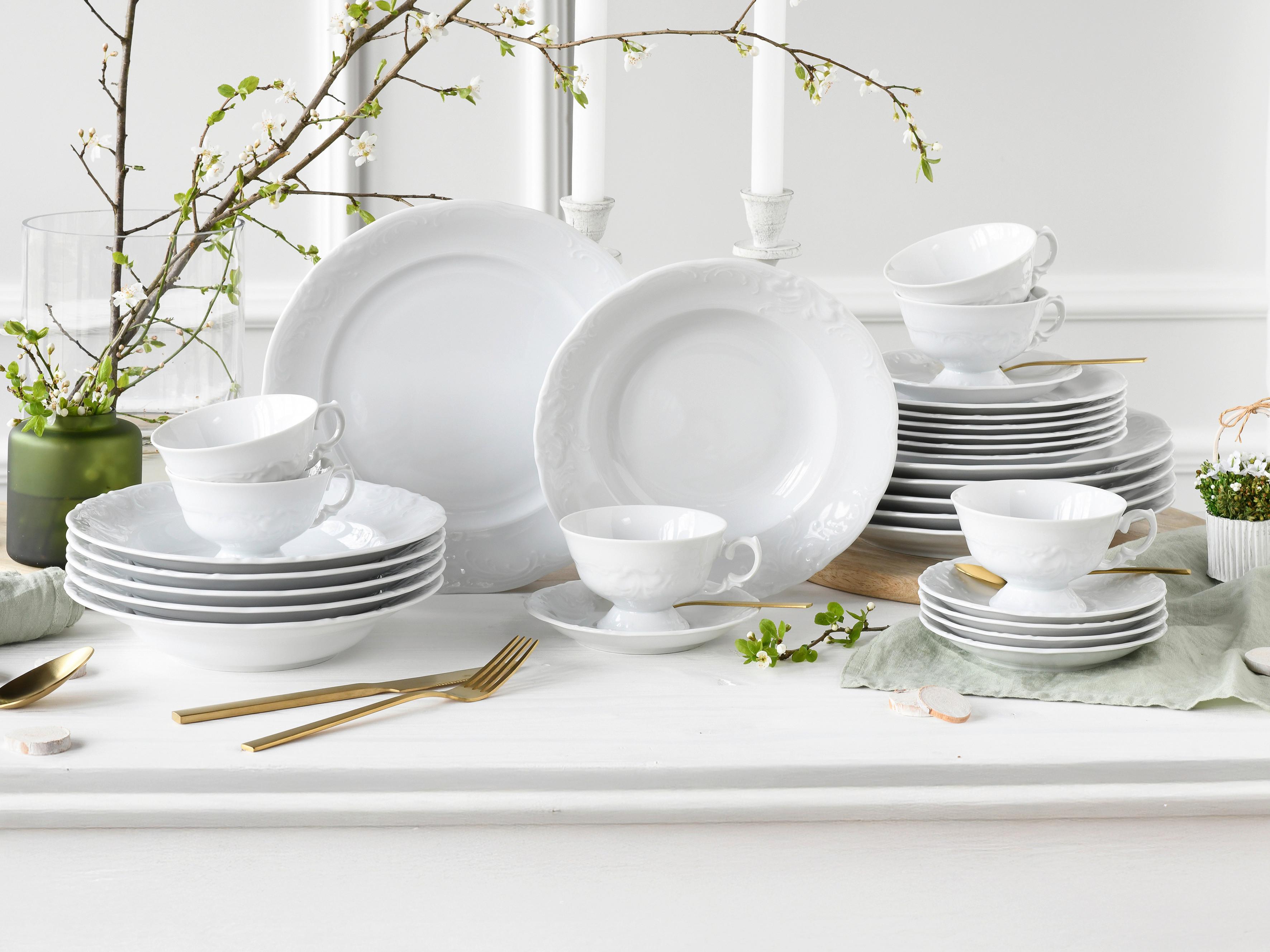 Kombinirani Servis Federike, 30-Delni - bela, Basics, keramika - Creatable