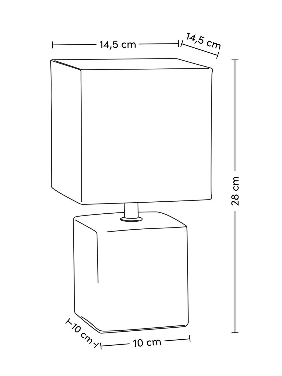 Tischleuchte Wanda aus Keramik max. 25 Watt - Silberfarben, Modern, Keramik/Metall (14,5/28cm) - Modern Living