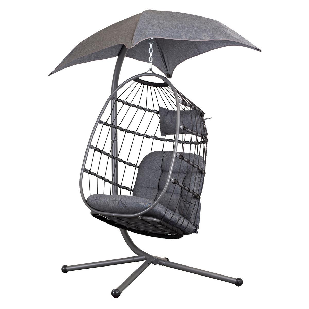 Viseči Stol Hoberg, Siva - siva, Basics, kovina - TV - Unser Original