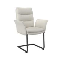 Armlehnstuhl Tonio Weiß Webstoff Gepolstert - Schwarz/Weiß, MODERN, Holz/Textil (64/97/64cm) - Bessagi Home