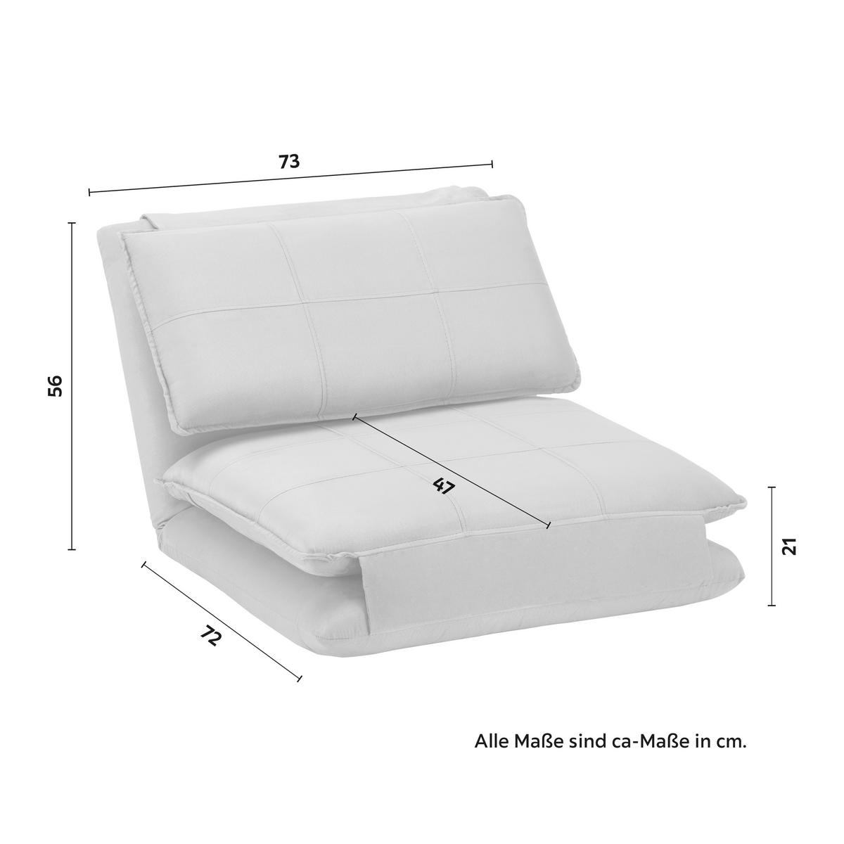 Fotelja Na Razvlačenje Eni - siva/crna, Moderno, metal/tekstil (73/56/72cm) - Bessagi Home