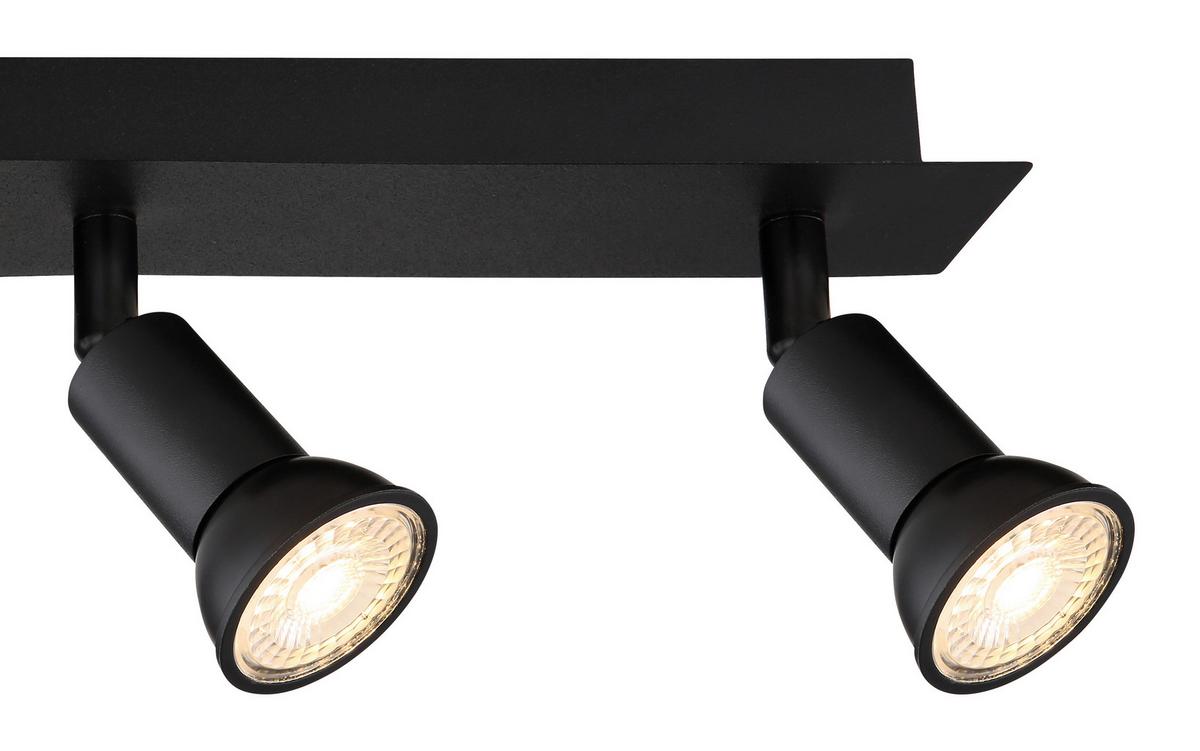 Strahler Drew in Schwarz max. 35 Watt - Schwarz, Design, Metall (50/6/9cm) - Globo