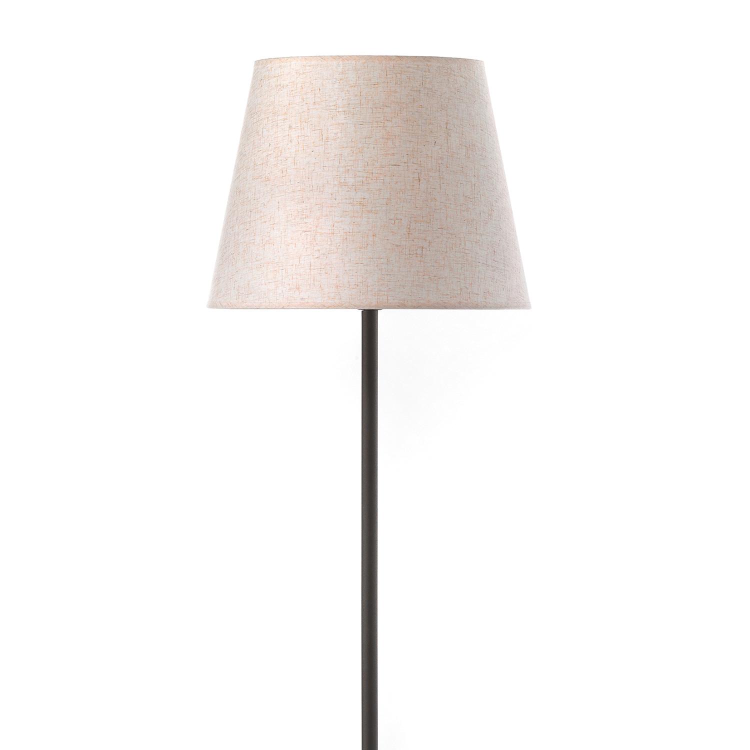 Stehleuchte Loris Paralume Creme/Schwarz max. 22 Watt - Creme/Schwarz, KONVENTIONELL, Textil/Metall (28/28/173cm)