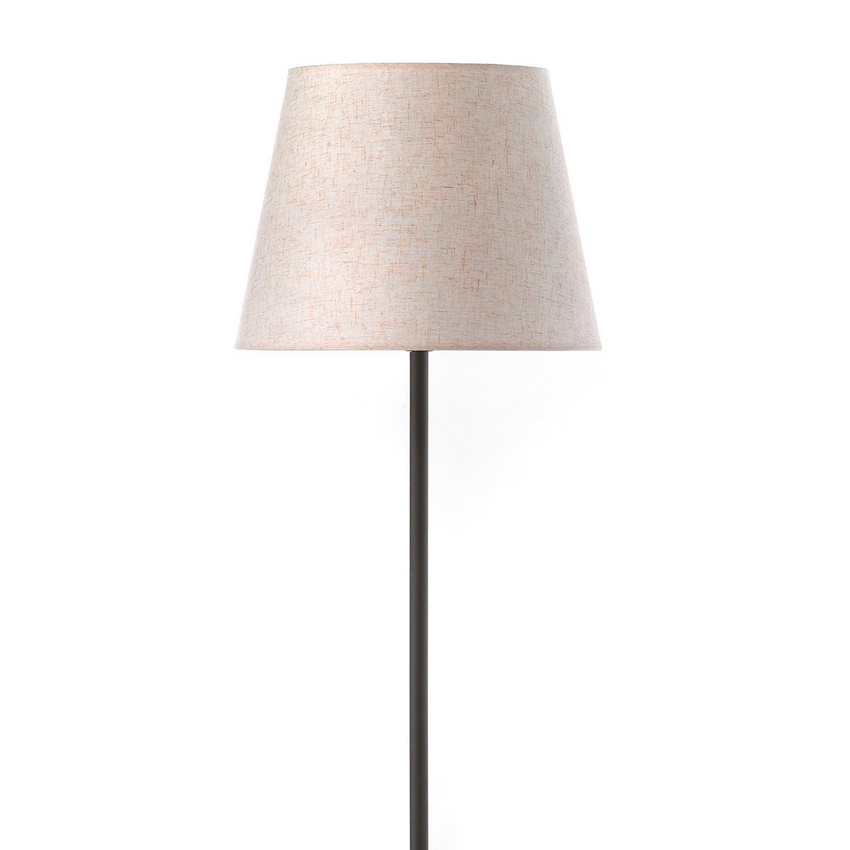 Stehleuchte Loris Paralume Creme/Schwarz max. 22 Watt - Creme/Schwarz, KONVENTIONELL, Textil/Metall (28/28/173cm)