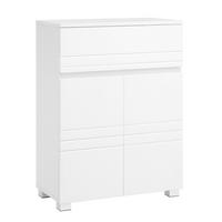 MIDISCHRANK BBK140W01 - Silberfarben/Weiß, Trend, Holzwerkstoff/Kunststoff (60/80/30cm) - MID.YOU