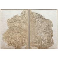 Slika Sa Ramom 120x80cm Gold Leaves - zlatna/svetlobraon, Romantično / Seoski, tekstil/pločasti materijal (120/3/80cm) - Mömax