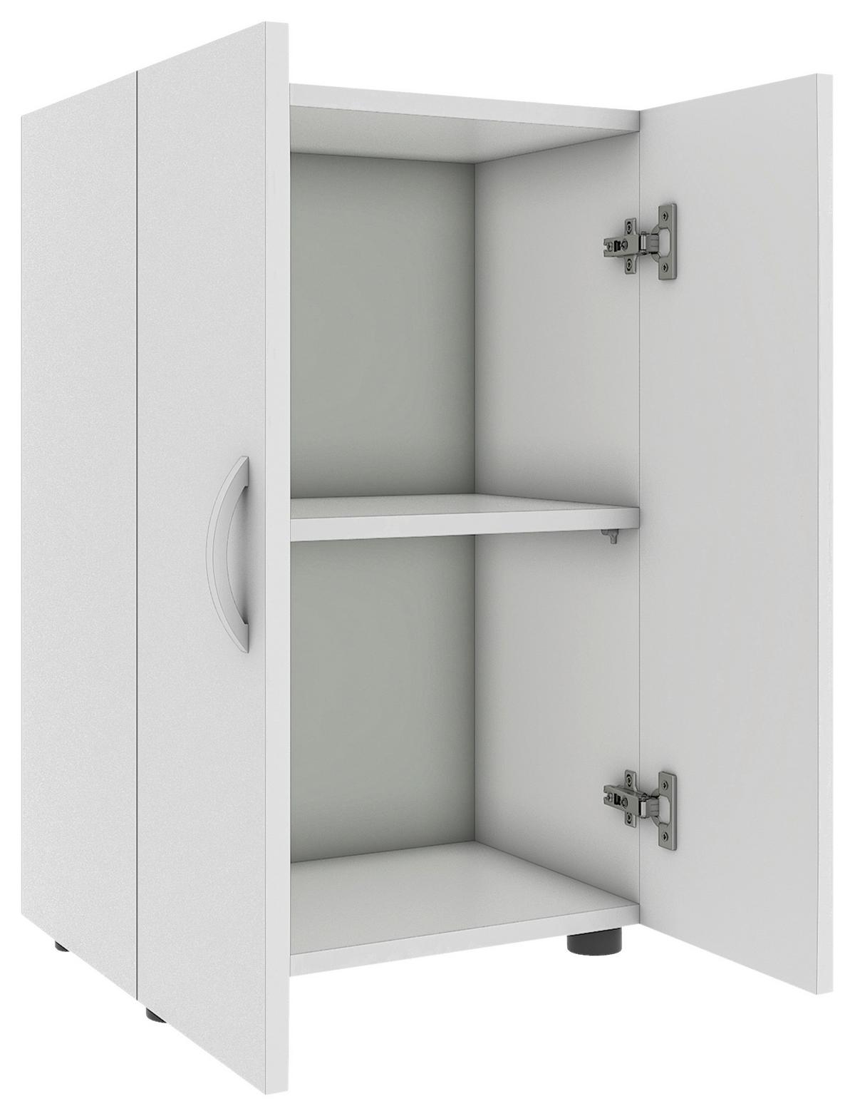 Pisarniška Omara Ulas 2, Bela - bela, Moderno, leseni material (49/74/34cm) - MID.YOU