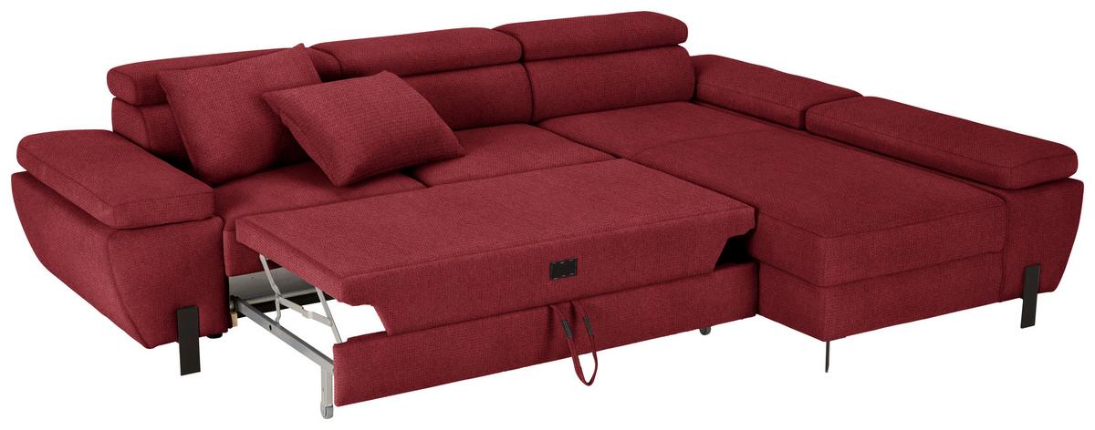 Kutna Garnitura Molina Mini - crna/boje crnog vina, Moderno, drvni materijal/drvo (277/189cm) - Mömax
