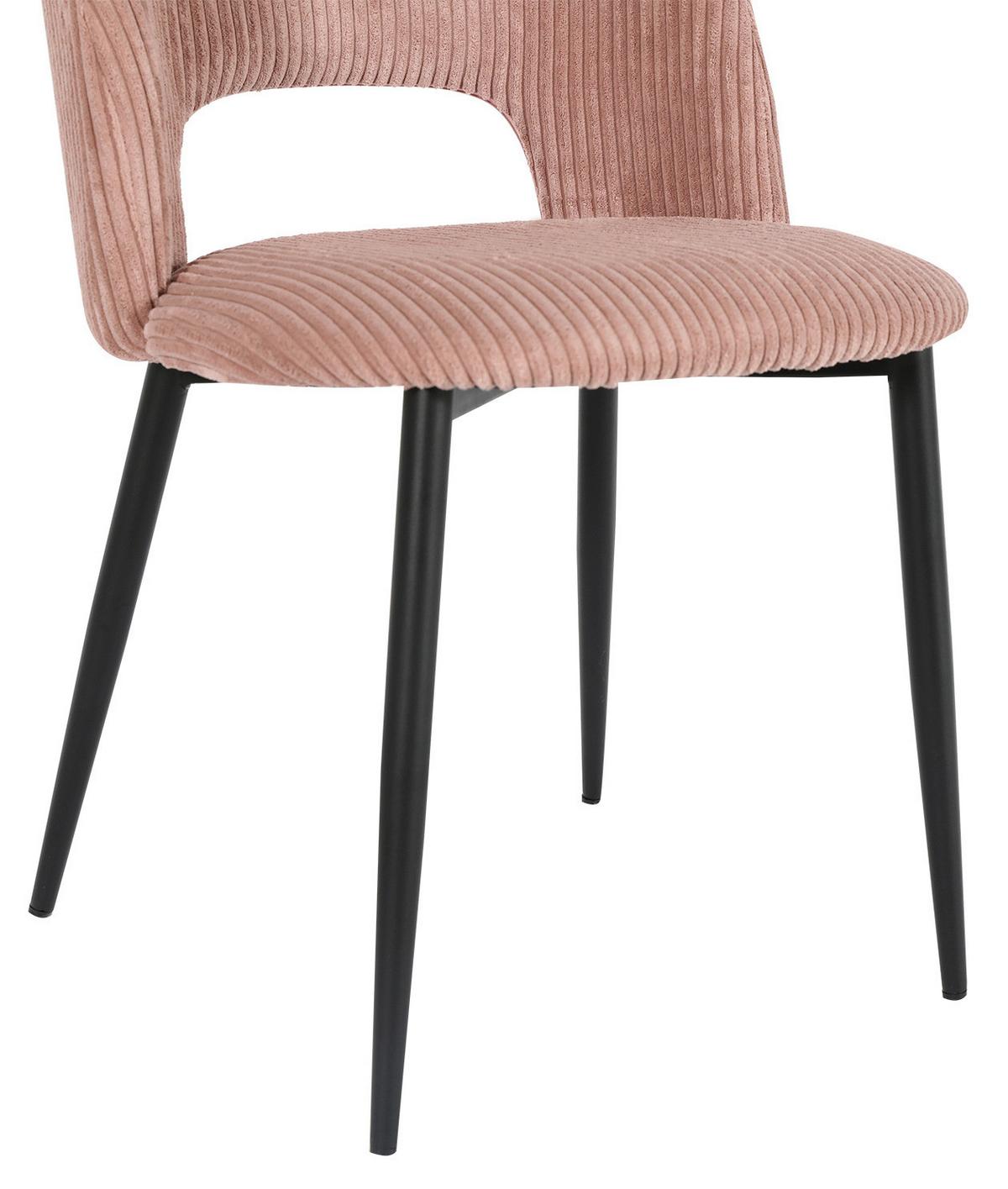 Stol Zoe, Roza - roza/črna, Trendi, kovina/tekstil (51/82/57cm) - Mömax