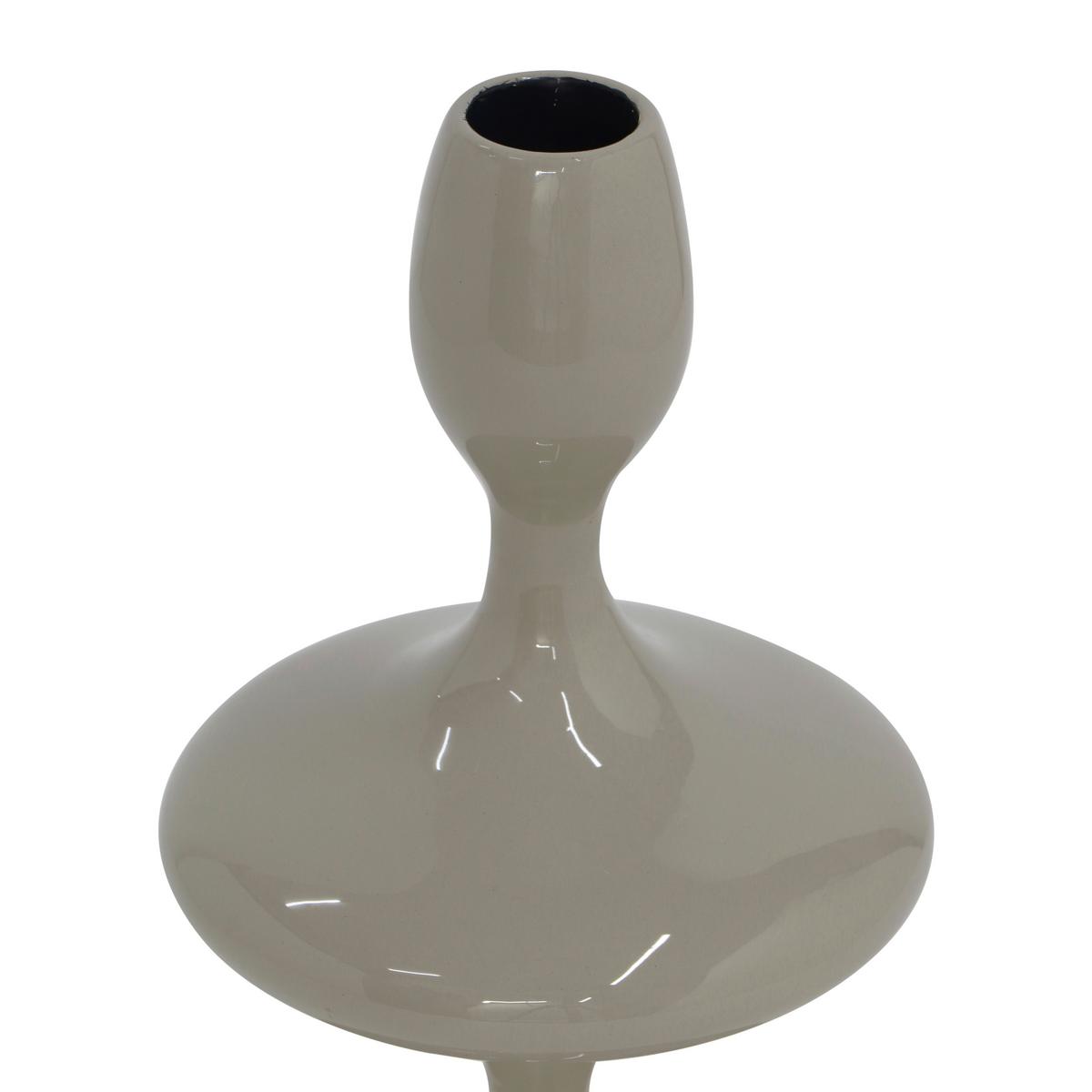 Stabkerzenhalter Laureen Grau - Grau, Basics, Metall (11/19,5/11cm)