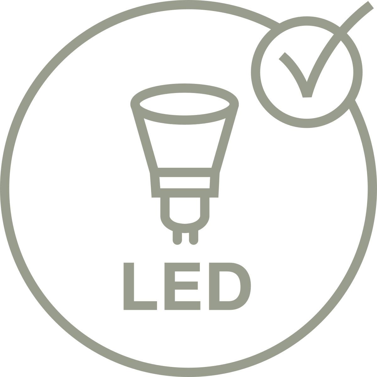 LED-TAKLAMPA WILMA - vit, Modern, metall/plast (60/60/8,5cm) - Mömax