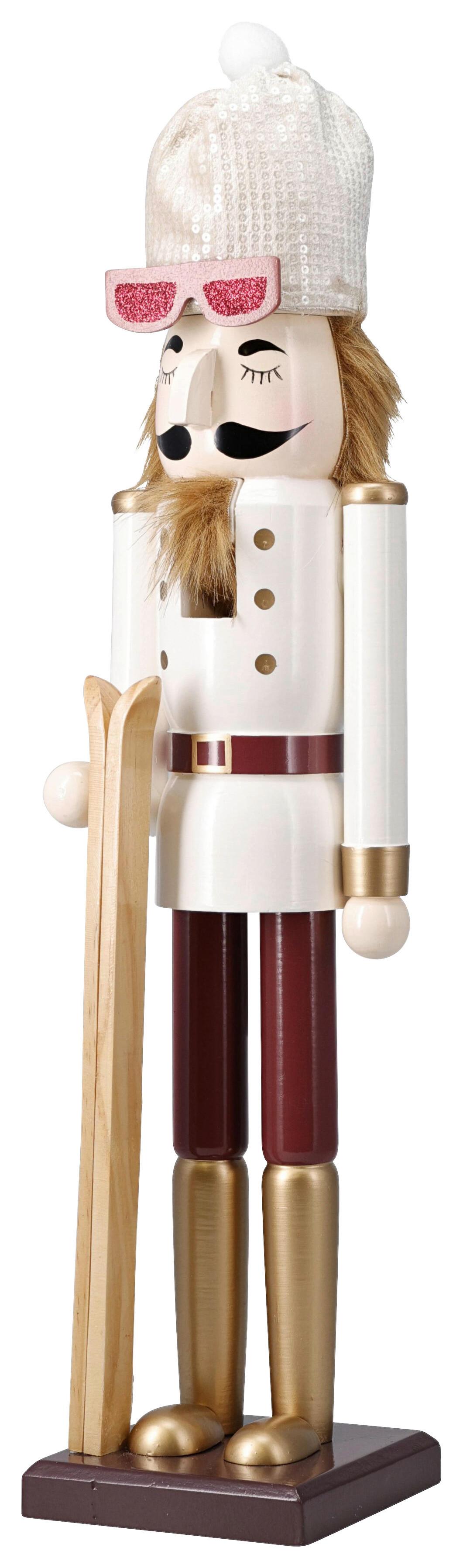 Nussknacker Finn diverse Farben - Bordeaux/Goldfarben, Basics, Holz (10.5/50/11.5cm)