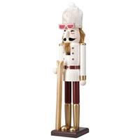 Nussknacker Finn diverse Farben - Bordeaux/Goldfarben, Basics, Holz (10.5/50/11.5cm)
