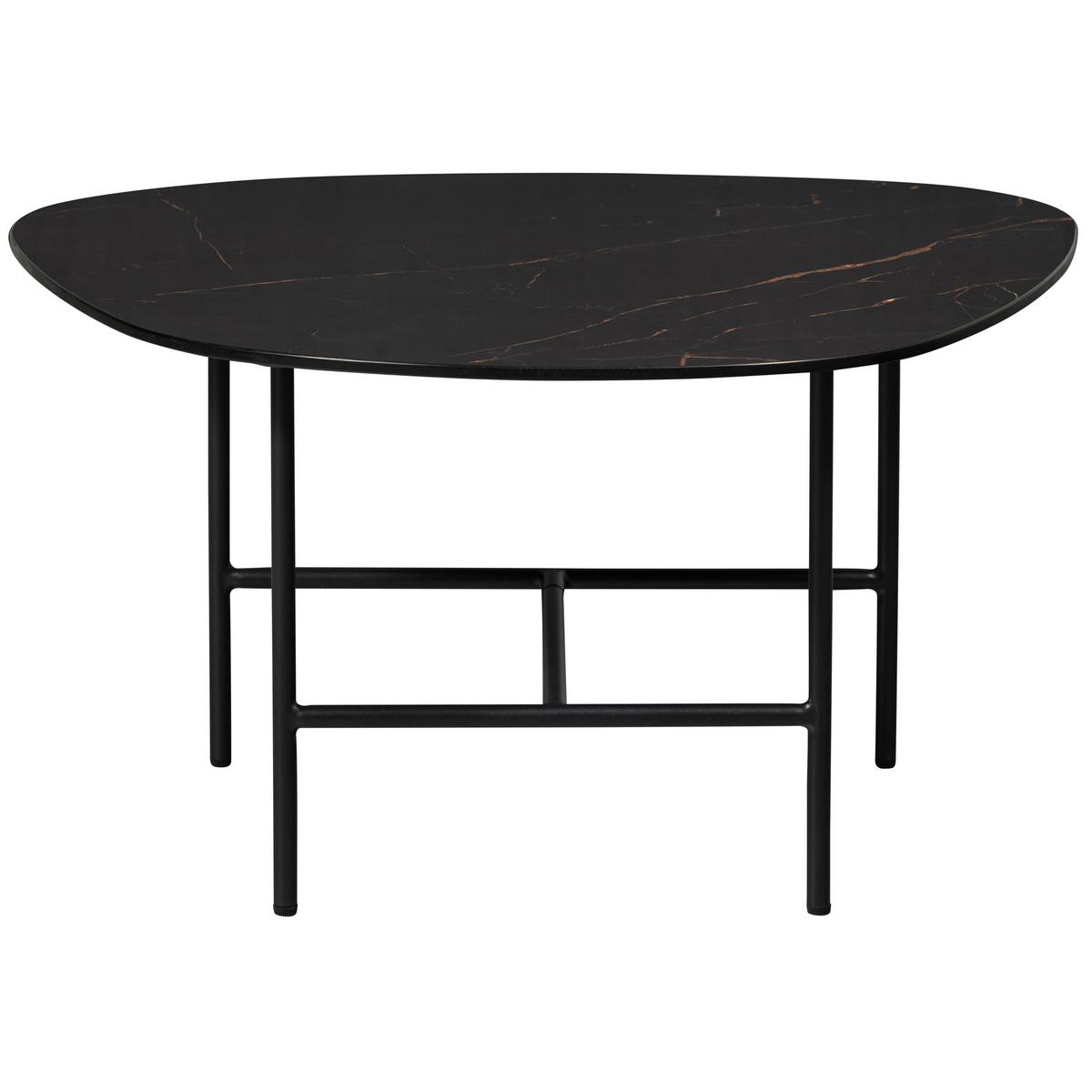 Couchtisch Vajen Schwarz L: 70 cm - Schwarz, Design, Keramik/Metall (70/70/38cm) - Livetastic