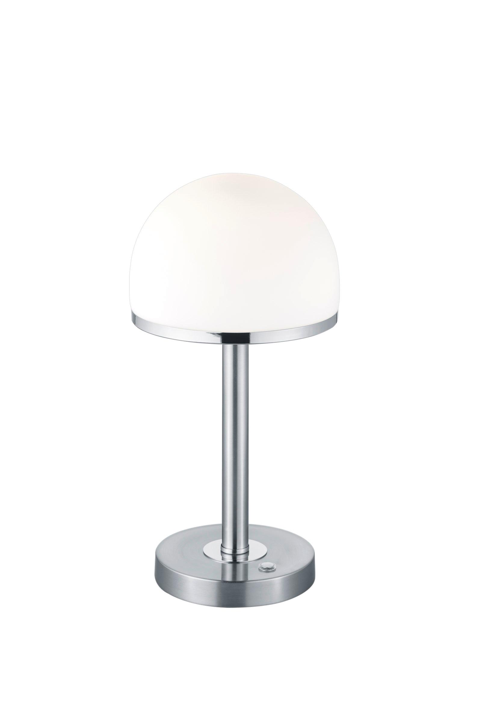 LED-Tischleuchte Berlin in Weiß/Nickel max. 1x4 Watt - Weiß/Nickelfarben, Basics, Glas/Metall (39/19cm) - Trio Leuchten