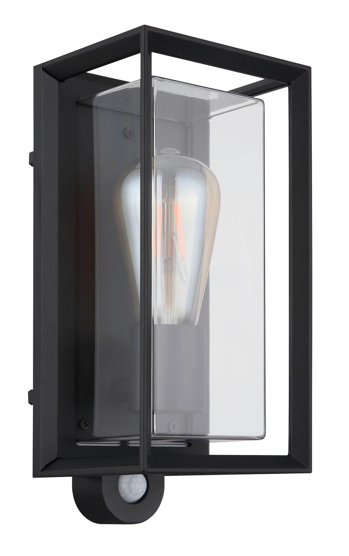 Svjetiljka Vanjska 31982ss Sensor - prozirno/crna, Konvencionalno, metal/plastika (13/28/12,2cm) - Globo