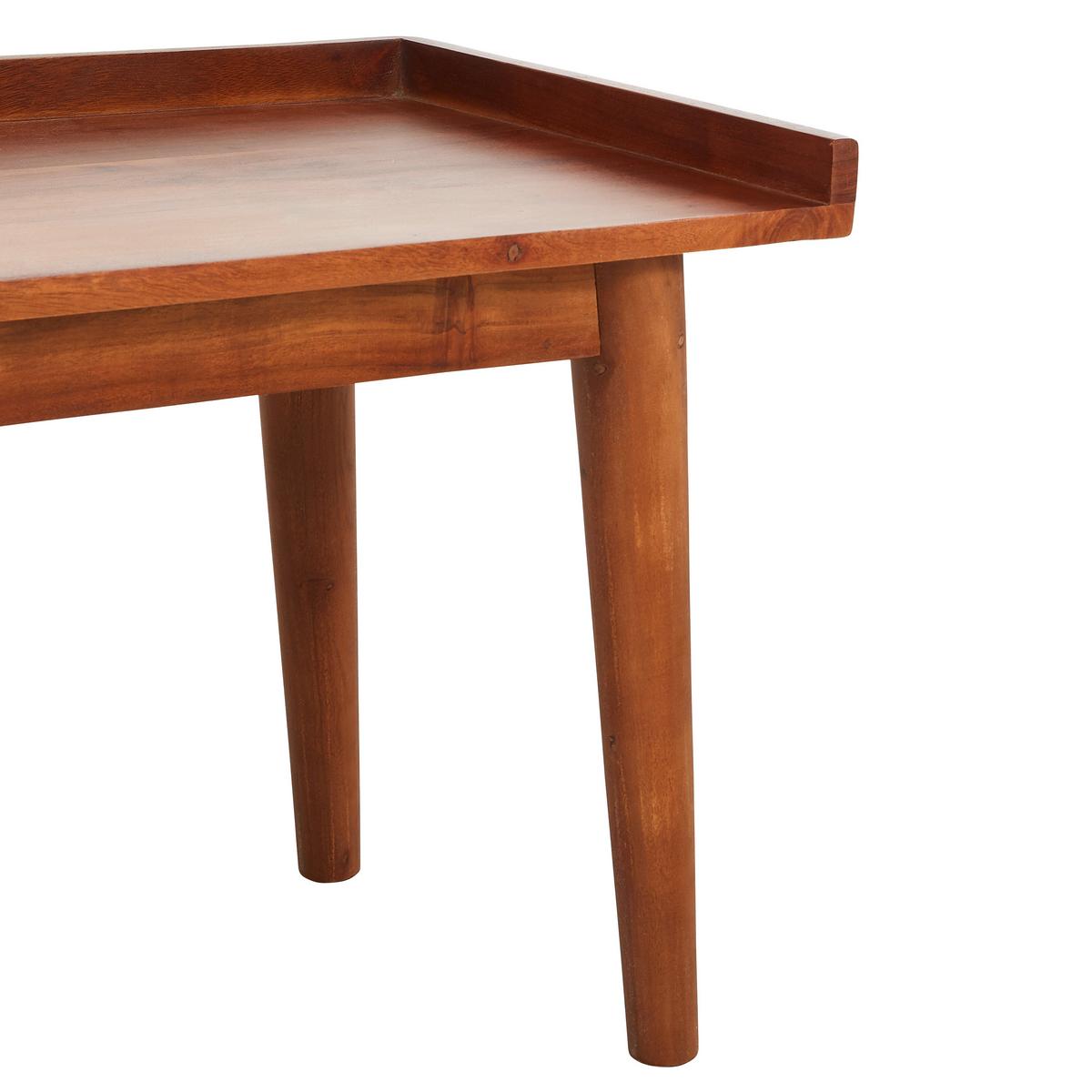 Garderobna Klop Settanta, Masiven Les Akacije - zlate barve/barve akacije, Natur, kovina/les (110/65/35cm)