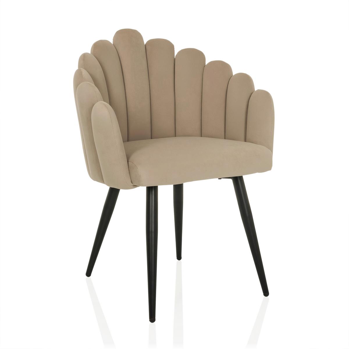 Nalsanjač Scallore, Bež - črna/bež, Moderno, kovina/tekstil (63/84/56cm) - MID.YOU