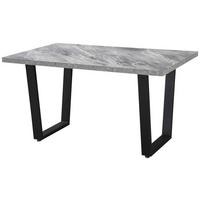 Jedilna Miza Melbourne, Siva, 140x90 - siva/črna, Moderno, kovina/leseni material (140/75/90cm)