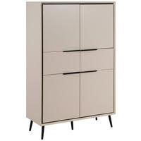 KOMODA WYSOKA ARONA 53A - czarny/kolor piaskowy, Konventionell, materiał drewnopochodny/tworzywo sztuczne (90/140/38cm) - Livetastic
