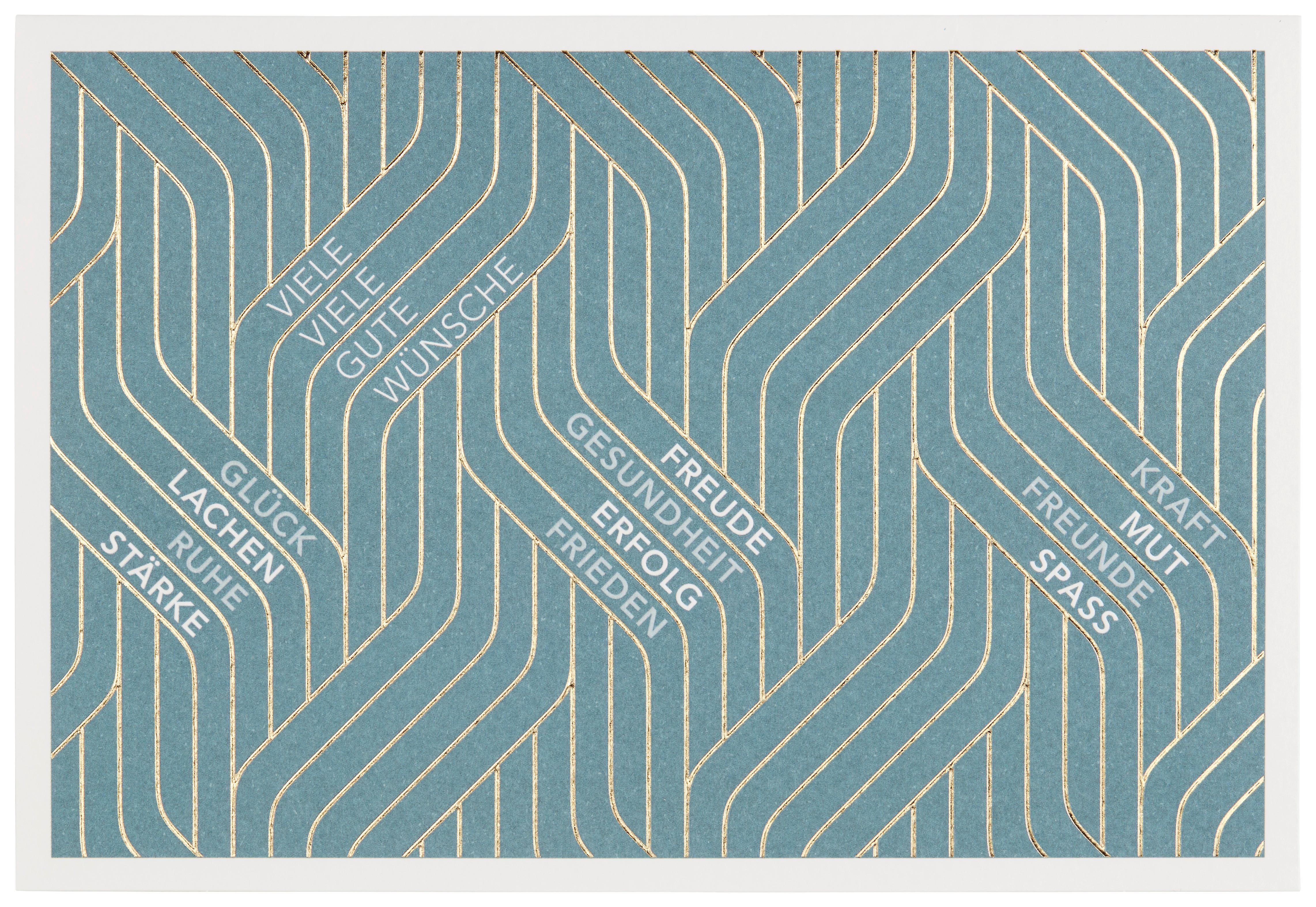 Glückwunschkarte Kupfergold in Multicolor - Multicolor, Basics, Papier (24/17,5cm)