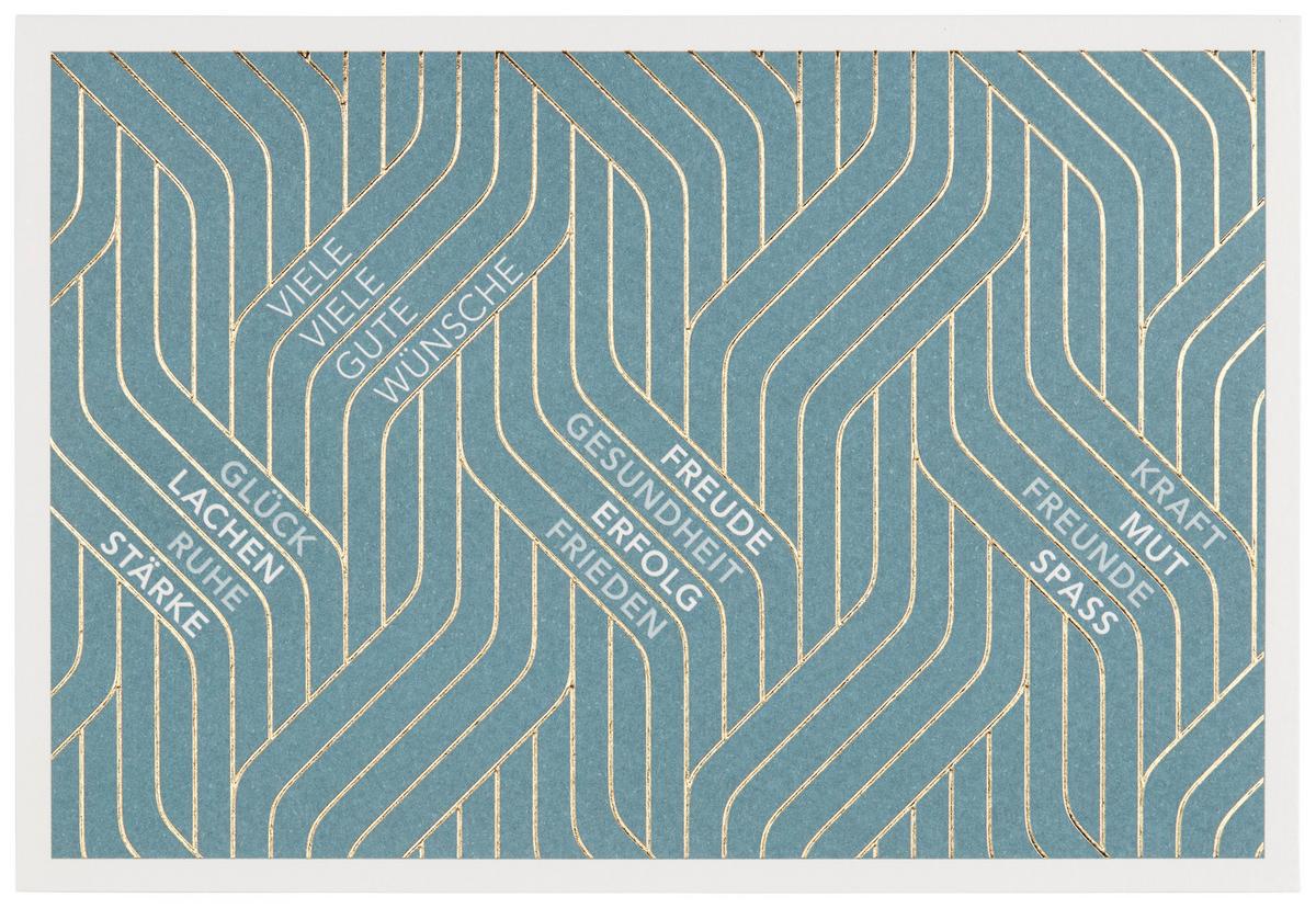 Glückwunschkarte Kupfergold in Multicolor - Multicolor, Basics, Papier (24/17,5cm)