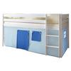 Pograd Malte, 90x200, Bor, Masivno, Modra - svetlo modra/bela, Natur, les (90/200cm) - MID.YOU