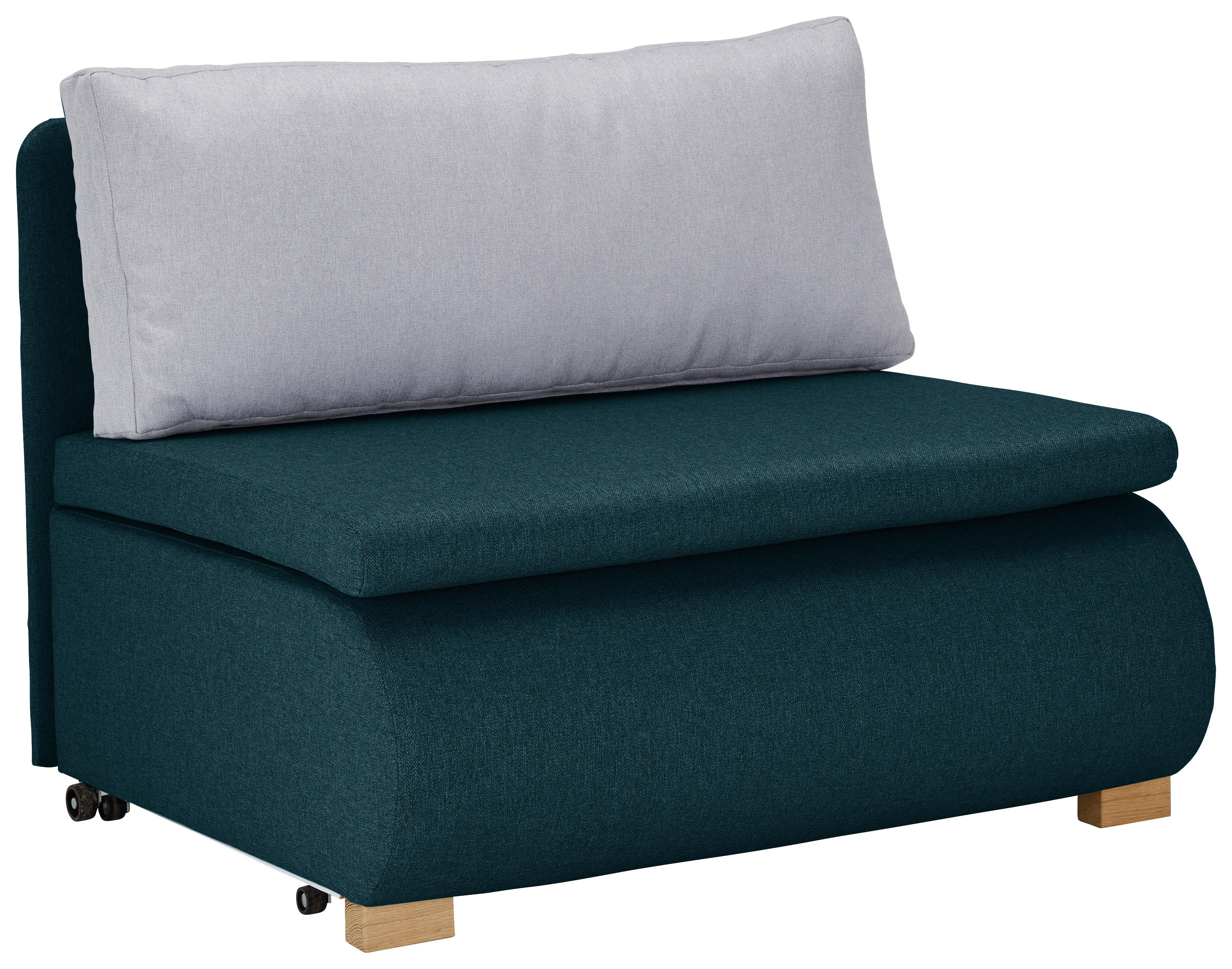 FOTEL Z FUNKCJĄ SPANIA KENY - turkusowy, Konventionell, tworzywo sztuczne/tkanina (100/80/100-193cm) - Mömax