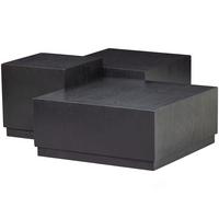 Beistelltisch PIM 3-tlg. Schwarz - Schwarz, Design, Holzwerkstoff - Livetastic