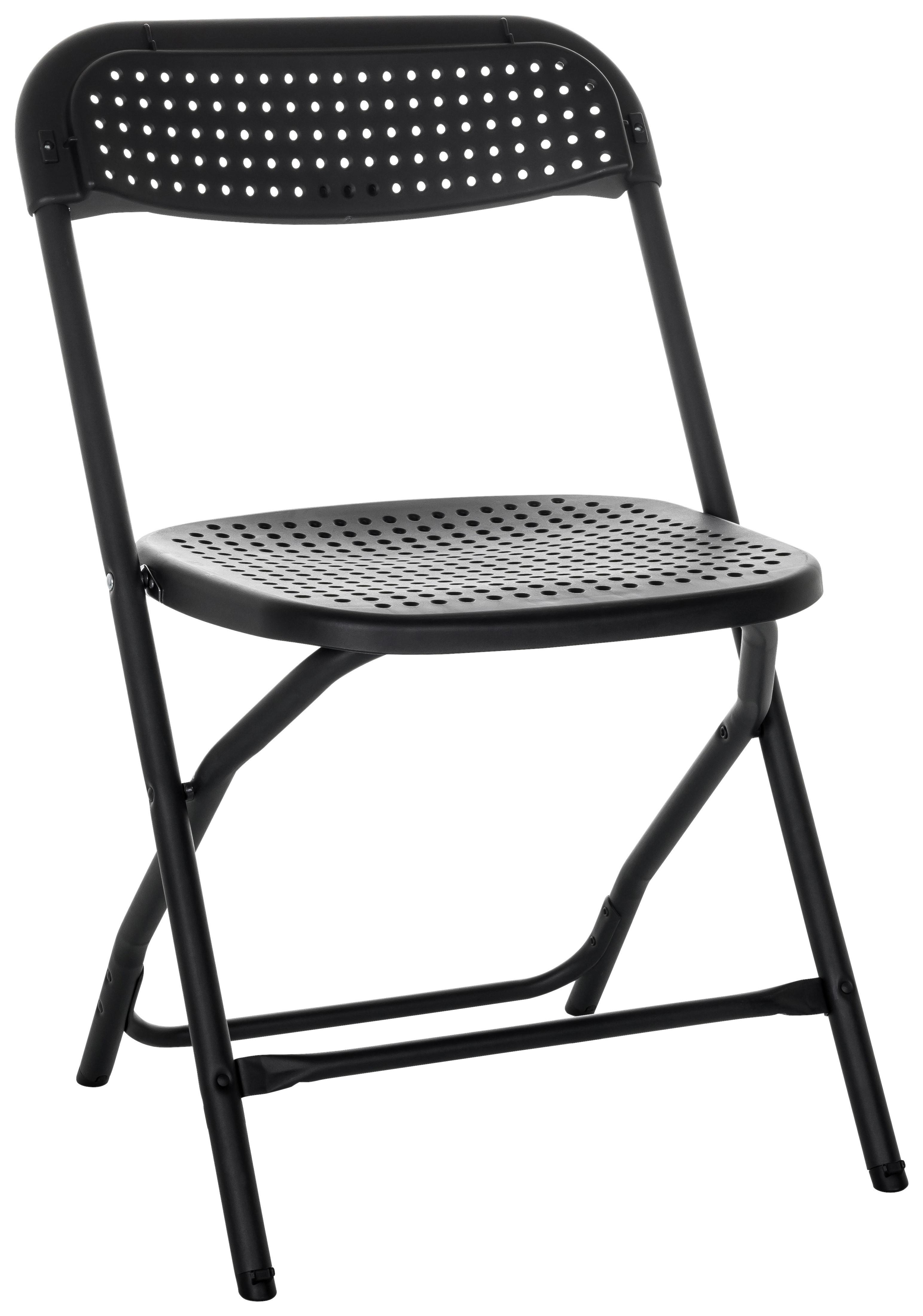 Zložljiv Stol Tudela Xxl Pro, Črna - črna, Basics, umetna masa (51/80/52cm) - MID.YOU