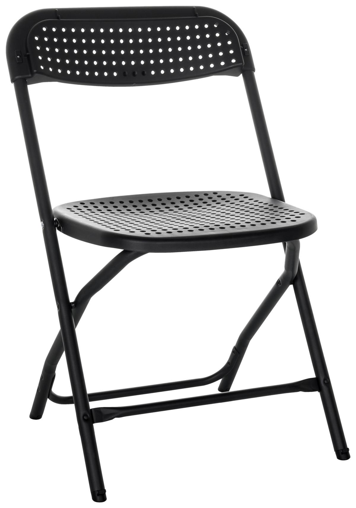 Zložljiv Stol Tudela Xxl Pro, Črna - črna, Basics, umetna masa (51/80/52cm) - MID.YOU