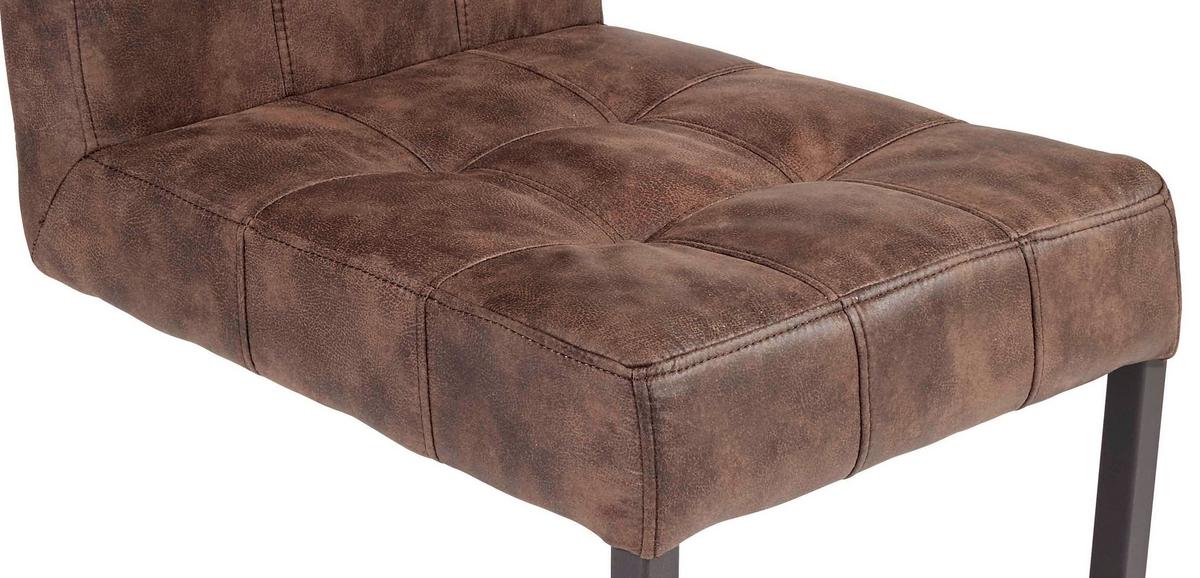 Nihajni Stol Donna, Vintage Rjava - rjava/antracit, Moderno, kovina/tekstil (42/91/62cm)