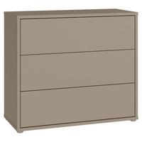 Komoda Alice, Rjavosiva - srebrne barve/rjavosiva, Trend, umetna masa/leseni material (95/83/42cm) - Carryhome