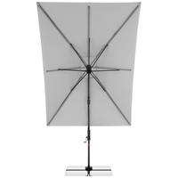 Ampelschirm Myzone Led Hellgrau ca. 300x220cm - Anthrazit/Hellgrau, Basics, Textil/Metall (300/220cm) - Doppler