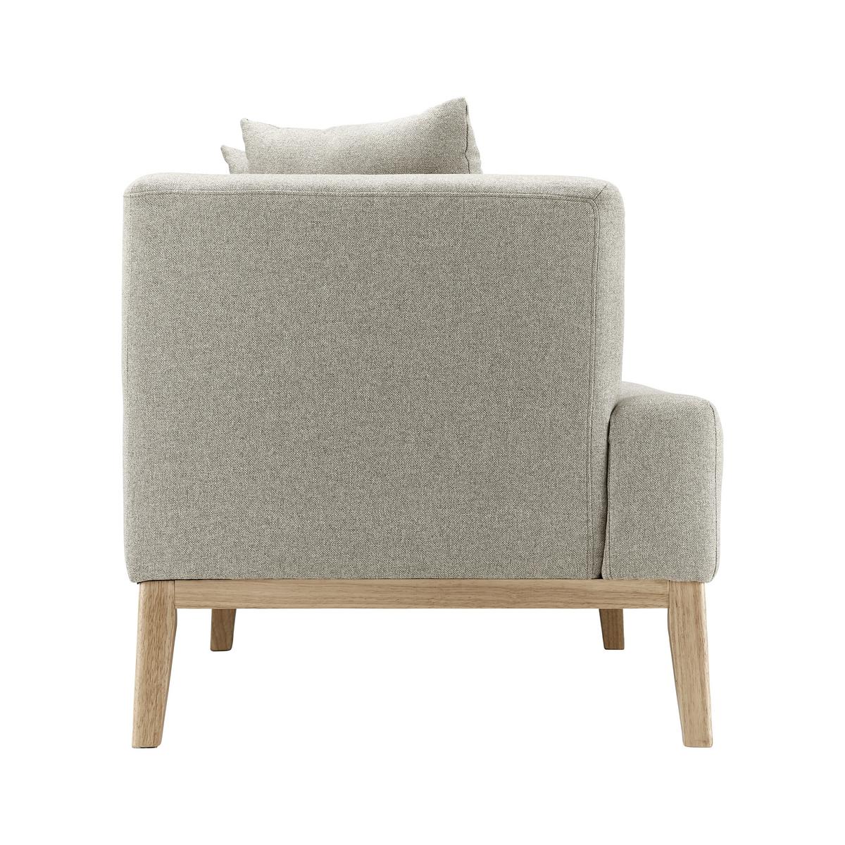 Bigsofa Mina Beige Velours - Beige/Naturfarben, MODERN, Holz/Textil (190/78/81cm) - Bessagi Home