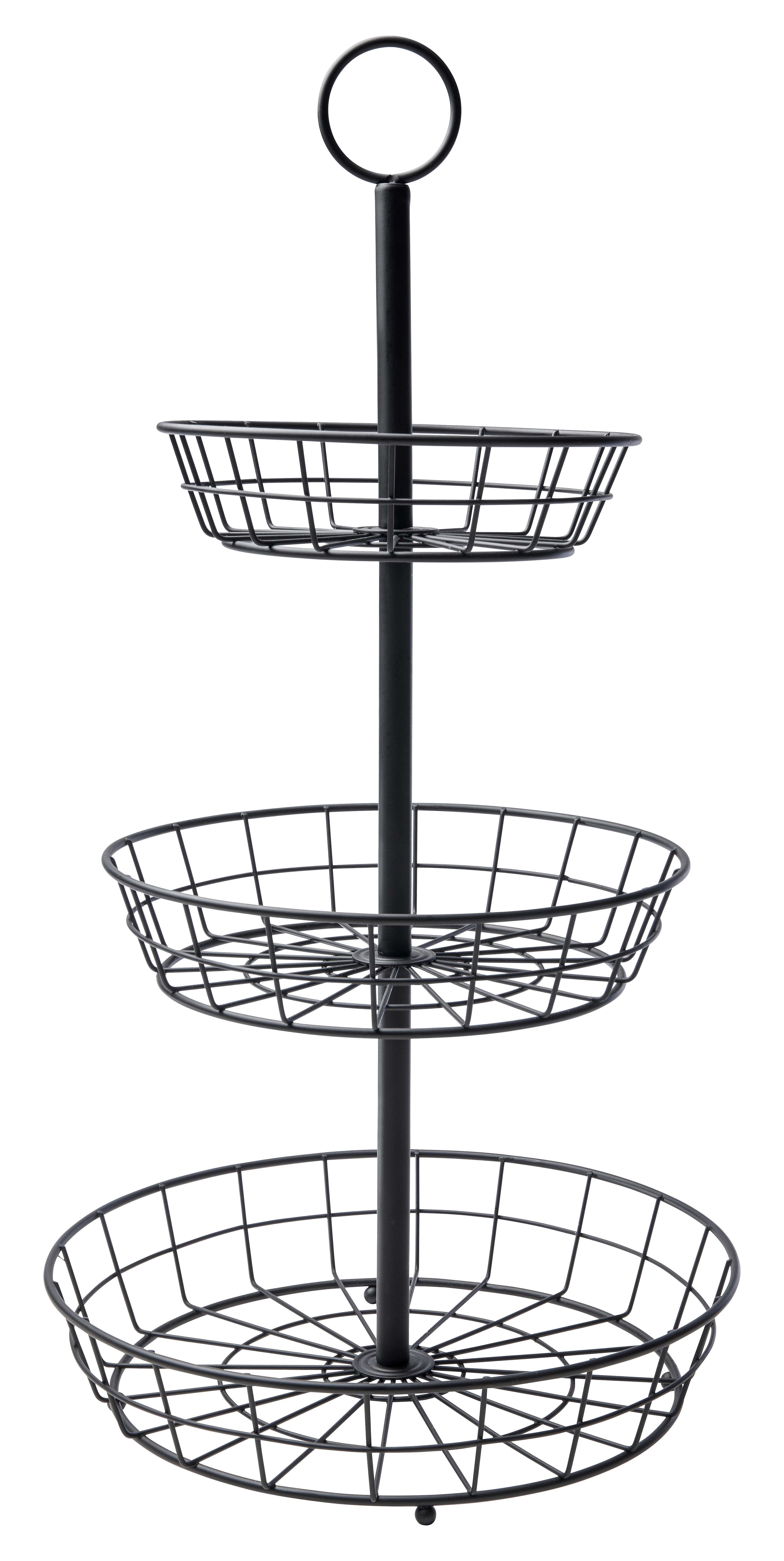 FRUKTSKÅL BIG - svart, Modern, metall (32,5/62cm) - Mömax