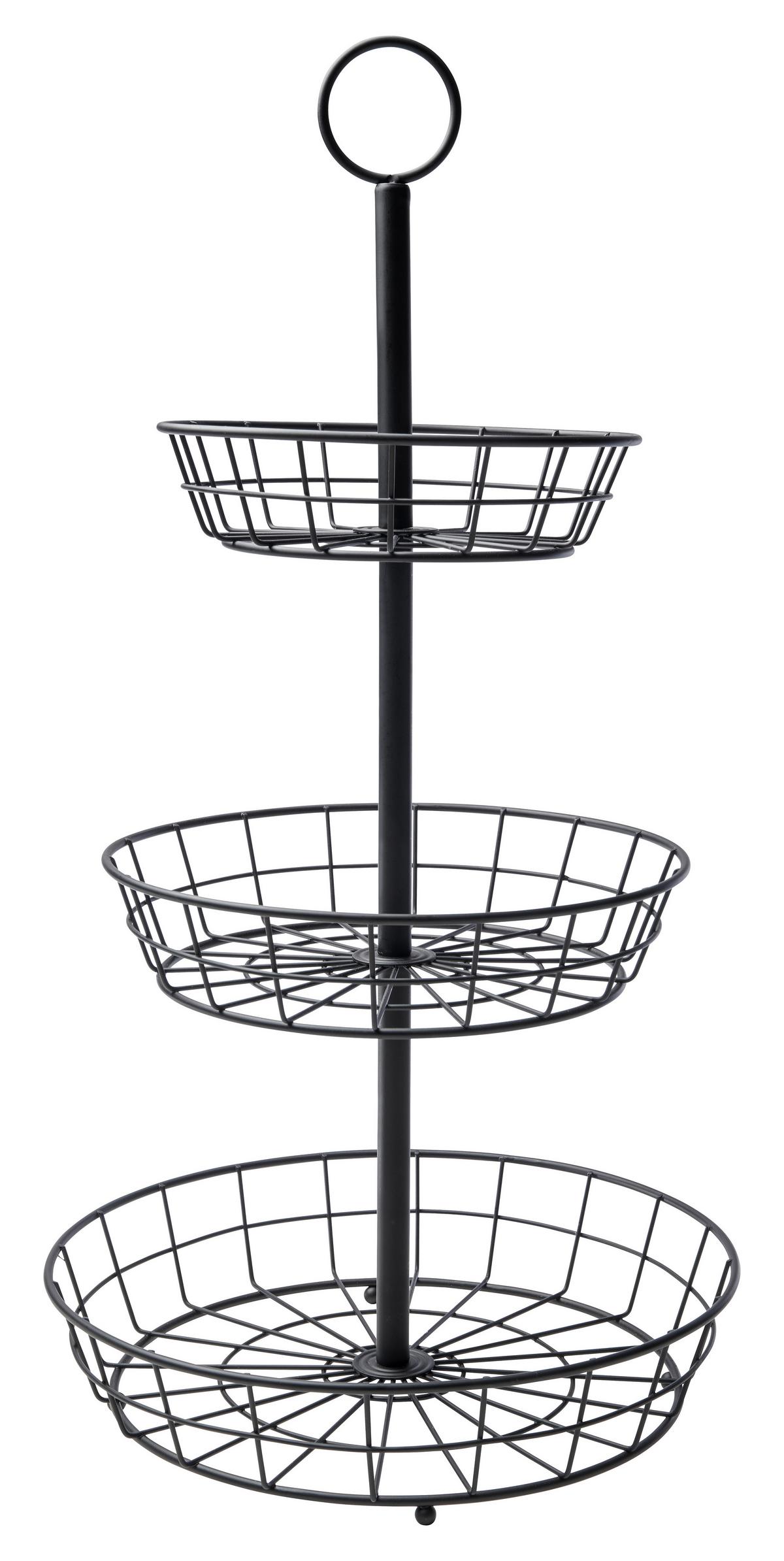 Obstschale Big aus Eisen in Schwarz - Schwarz, Modern, Metall (32,5/62cm) - Mömax