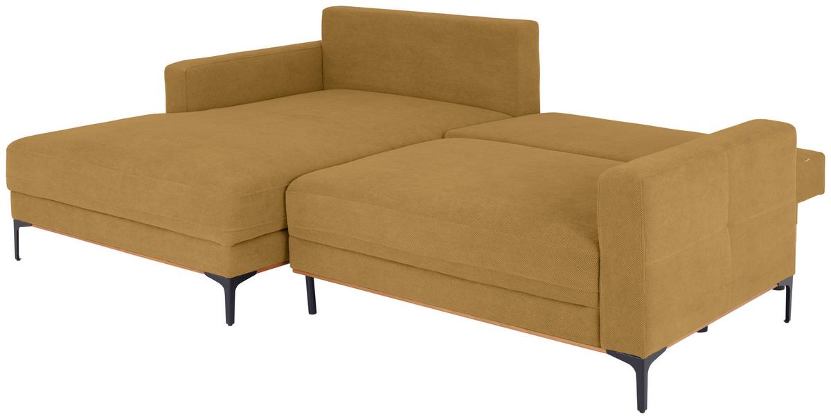 Kutna Garnitura Bergamo - žuta/crna, Moderno, tekstil/metal (162/238cm) - Mömax