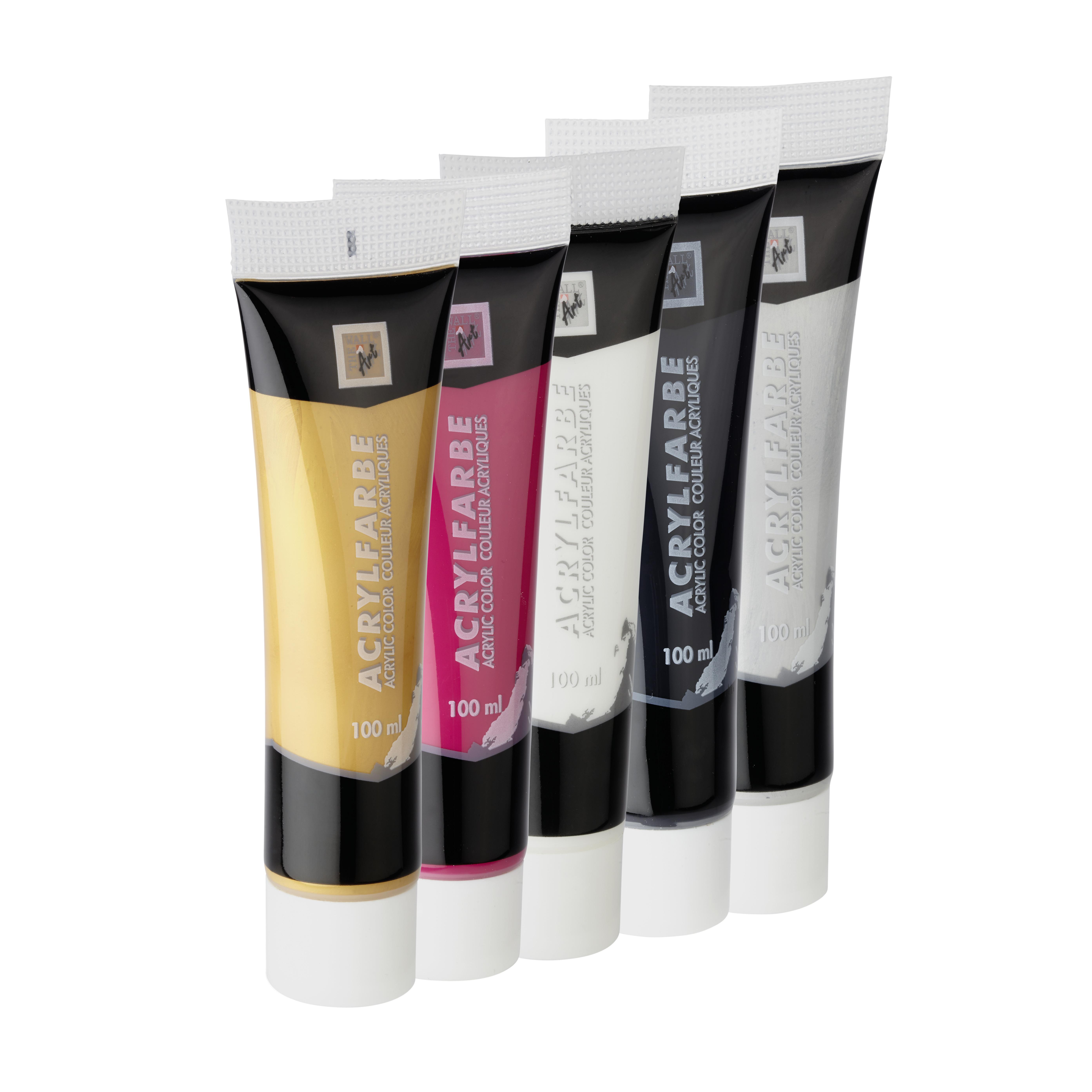 Acrylfarbenset Colour, 5-teilig - Silberfarben/Goldfarben (0.1l) - Modern Living