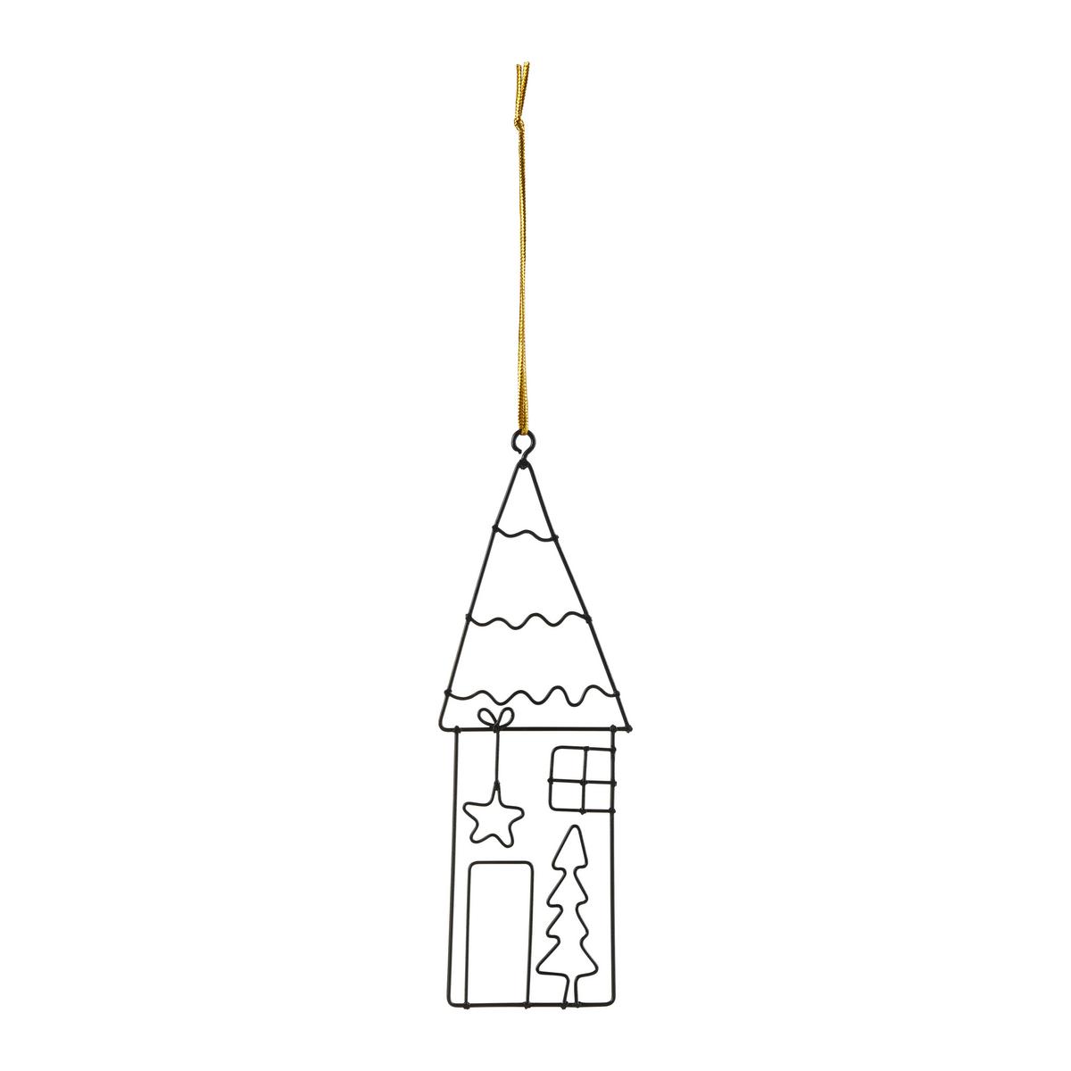 Viseća Dekoracija Lola - zlatne boje/crna, Konvencionalno, metal/tekstil (5/14,5cm) - Modern Living