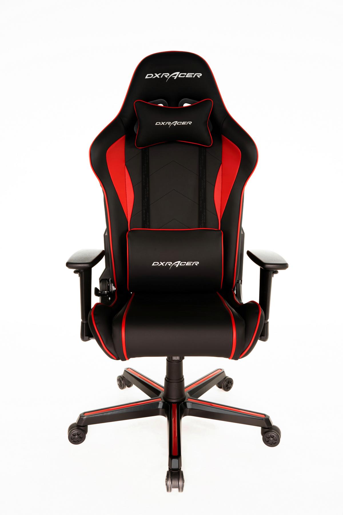 Gaming Stol Dx Racer P08, Črna, Rdeča - rdeča/črna, Moderno, kovina/tekstil (64/123/64cm) - Mömax
