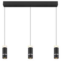 LED-HÄNGELEUCHTE 15699-3 ALVARADO - Schwarz, Design, Kunststoff/Metall (73/6,5/180cm) - Globo